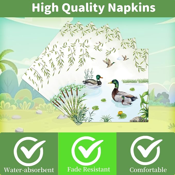 Rakuto Mallard Duck Baby Shower Decorations, Serve 24 - Image 3