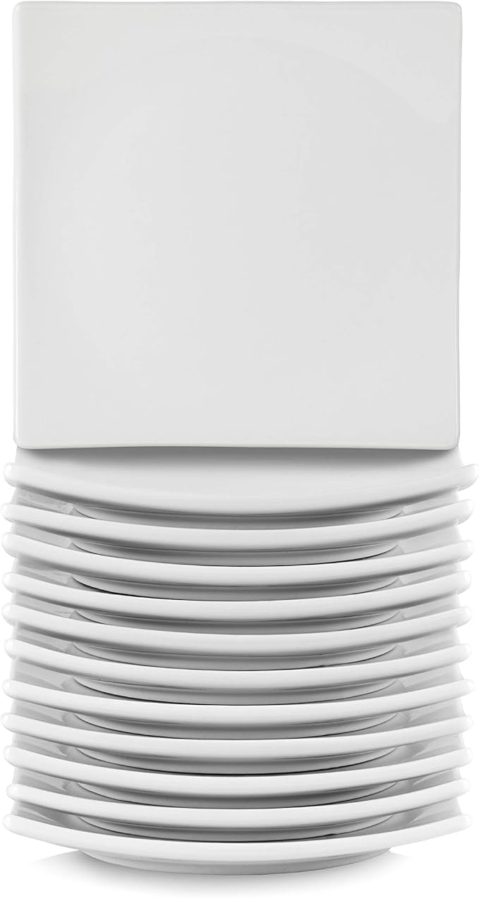 10 Strawberry Street 6" Catering Square Coupe Appetizer Plate by 10StrawberryStreet