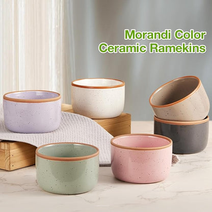 Morandi Color Ramekins Set of 6, 8 oz Creme Brulee Ramekins Oven Safe, - Image 8