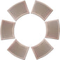 Wedge Placemats for Round Dinner Table Woven Vinyl Wipe Clean Non Slip Plastic Table Mats Set of 6（Champagne）