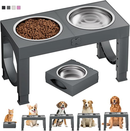 XIAZ Elevated Dog Bowls Large Breed Raised Dogs Bowl Stand Large/Medium Sized by XiaZPet