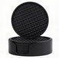 Ortarco 6 Pack Drink Coasters with Holder, Silicone Cup Mat for Hot or Cold Drinks, Non-Slip, Non-Stick
