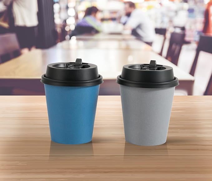 LITOPAK 100 Pack 10 oz Disposable Paper Coffee Cups - Image 8