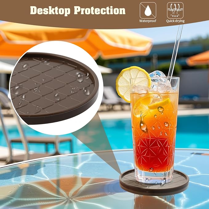 Coasters Set of 8, Hot or Cold Drink Coasters - Image 3