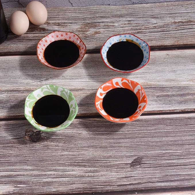 Ceramic Dipping Bowls Set of 4, 10.5cm Small Sauce Dishes, Nordic Style - Image 7