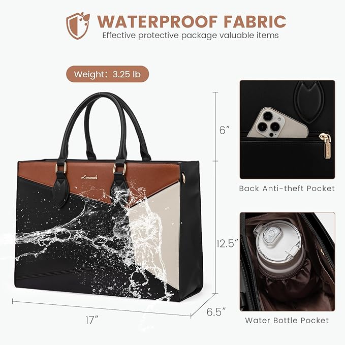 LOVEVOOK Laptop Tote Bag for Women Work Travel, Stylish Teacher Bag Purse - Image 5