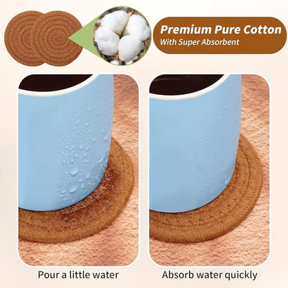 10 Pack Drink Coasters with Holder, Absorbent Coasters - Image 4