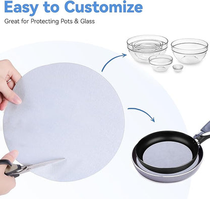 Imncya Separators Storage for Plates, Set of 90 and 3 Sizes, Protective Stacking Separators for Fine China, Dinner Plates, Cups & Saucers（White）