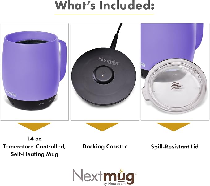 Nextmug - Temperature-Controlled, Self-Heating Coffee Mug | – No App, - Image 3