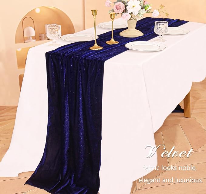Velvet Table Runner 20 x 120 Inches 10ft Luxurious Thick Soft Velvet Christmas - Image 6