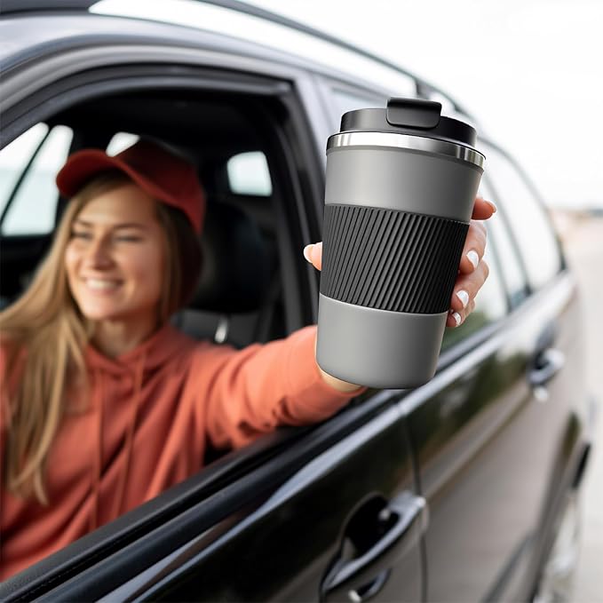 Insulated Travel Coffee Mug, Stainless Steel Coffee Cup - Image 6