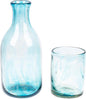 NOVICA Artisan Handblown Recycled Glass Carafe Aqua Cup Clear Green Mexico by Novica