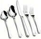 KIKCOIN 40 Pack Silverware Set for 8, Balanced Weight Stainless Steel Flatware Set, Mirror Polished Spoons And Forks Knife Set, Heavy DutyCutlery Utensils Set for Home Kitchen Restaurant Wedding