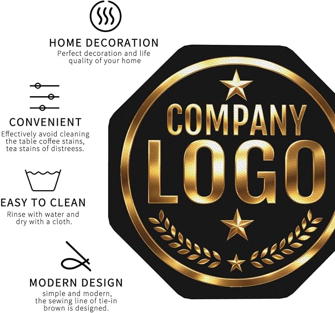 Bulk Custom Leather Coasters - Image 4