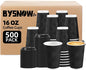 BYSNOW 500 Pack 16 oz Coffee Cups by BYSNOW