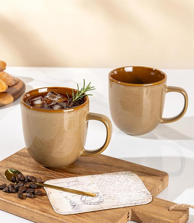 LERATIO Ceramic Coffee Mugs Set of 6, 12oz Handmade Coffee Mugs Set | Large - Image 4