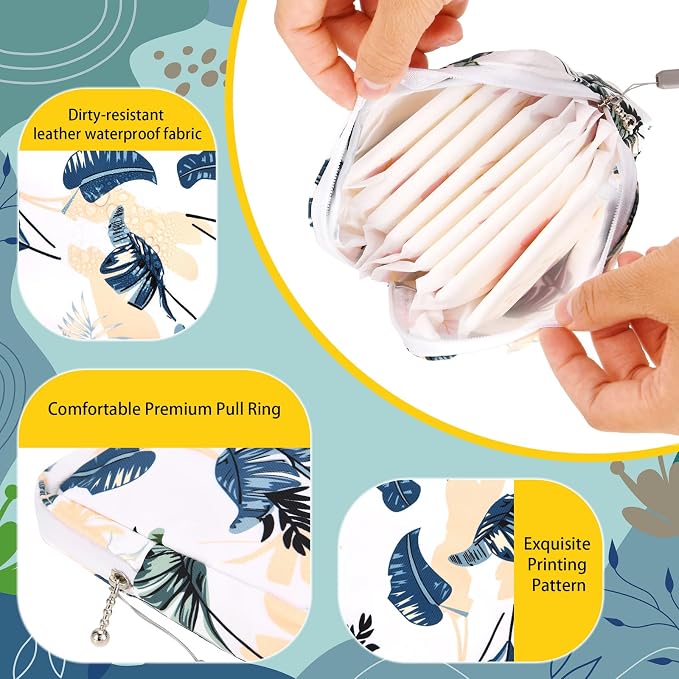 4Pcs Sanitary Napkin Storage Bag, Small Menstrual Period Bag Period Pouch - Image 3
