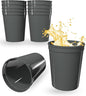 PartyPrints 10 Pack 16 oz Metallic Silver Reusable Blank Plastic Cups, Stadium by PartyPrints