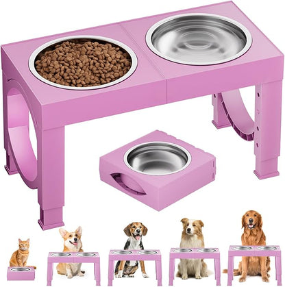 XIAZ Elevated Dog Bowls Large Breed Raised Dogs Bowl Stand Large/Medium Sized by XiaZPet