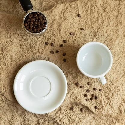 Loveramics Cappuccino Cup with Saucer, 8 oz Ceramic Coffee cup with Round Bottom - Image 6