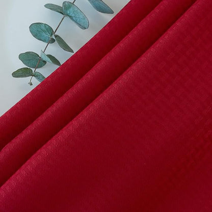 maxmill Christmas Tablecloth Weaved Texture Design Stain Resistant Waterproof Wrinkle Resistant Table Cloth, Decoration for Dining Room Holiday Parties Dinner, Rectangle 60 x 120 Inch, Red