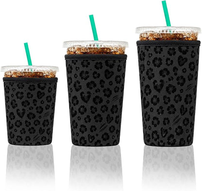 3 Pack Reusable Iced Coffee and Cold Soda Insulated Neoprene Cup Sleeve | Funny by Unknown