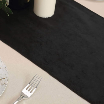 10 pcs 12x108-Inch Black Premium Velvet Table Runners - Image 4