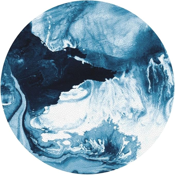 Blue Ocean Marble Coasters Set of 6 Coasters - Image 2