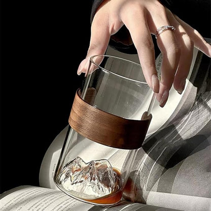 Mountain View Glass Cups – Modern Clear Glass Cups Set, Sleek Design, - Image 5