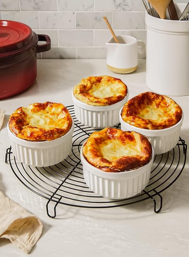 LE TAUCI Ramekins 16 OZ Oven Safe, Ceramic Souffle Dishes - Image 6
