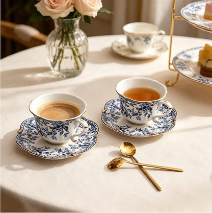 Vintage Floral Tea Cup and Saucer Set - Image 4
