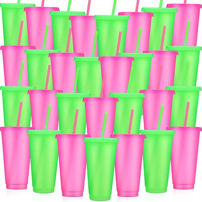 Honeydak 30 Pack Tumbler with Straw and Lid Bulk Cups by Honeydak