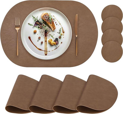 Faux Leather Placemats Set of 4 by yuuzue