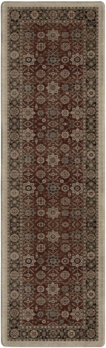 Color&Geometry Anti Fatigue Kitchen Mats for Floor 24x87, Vintage Decor, Easy Clean, Waterproof & Oil Proof, 0.4" Thick Cushioned, Non-Slip Kitchen Runner Rug for Sink, Laundry, Office, Deep Russet