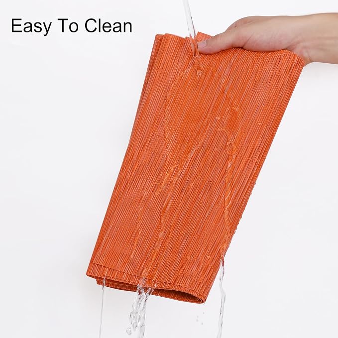 Table Runner 55 Inches Long, Vinyl Woven Heatproof Table Runners | Washable - Image 3