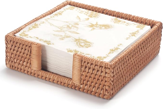 Rattan Napkin Holder Square, Napkin Holders - Image 2