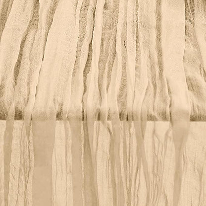 6 Pack Nude Cheesecloth Table Runner 35x120 Inch 10Ft Rustic Gauze Cheese Cloth - Image 4
