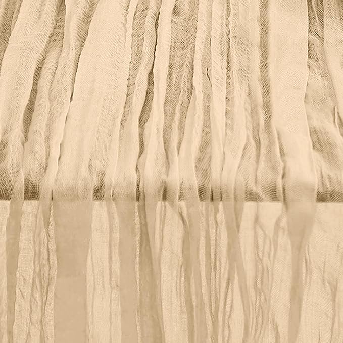 1 Pack Nude Cheesecloth Table Runner 35x120 Inch 10Ft Rustic Gauze Cheese Cloth - Image 4