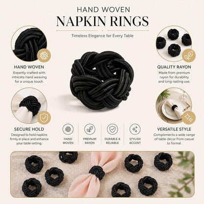 Handmade Woven Napkin Rings Set of 12 - Image 5