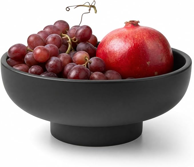 12" Concrete Extra Large Fruit bowl by VivereHome