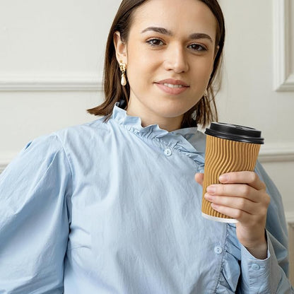Lamosi 50 Pack 16 oz Disposable Coffee Cups - Image 5