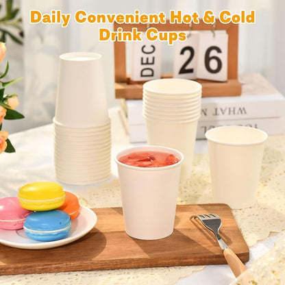 Vumdua 200 Pack 8 oz Paper Cups, Disposable Coffee Cups, Leak-Proof Hot Cold - Image 6