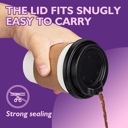 12 oz 100 Pack Disposable Coffee Cups - Image 7