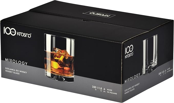 Krosno Whisky Glasses | Set of 6 | 11.8 oz | Mixology Collection | Drinking - Image 8