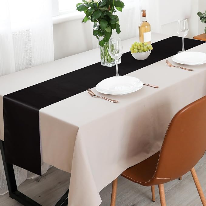 Aneco 4 Pack Satin Table Runner 12 x 108Inch Long Bright Silk and Smooth Fabric - Image 4