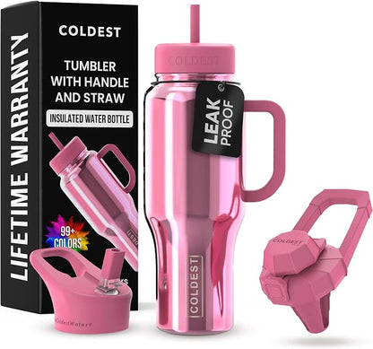 Coldest Tumbler with Handle and Straw by Coldest