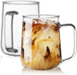Glass Coffee Mugs, 18 oz Glass Coffee Cups Set of 2, Hot/Cold Beverages by Unknown