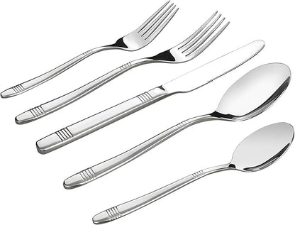 Begale Stainless Steel 40-piece Flatware, Silverware Service for 8