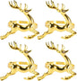 Gold Reindeer Napkin Rings Set of 4 by Jolitee