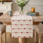 Artoid Mode Red Boho Farmhouse Cotton Woven Table Runner, Seasonal Christmas by ArtoidMode